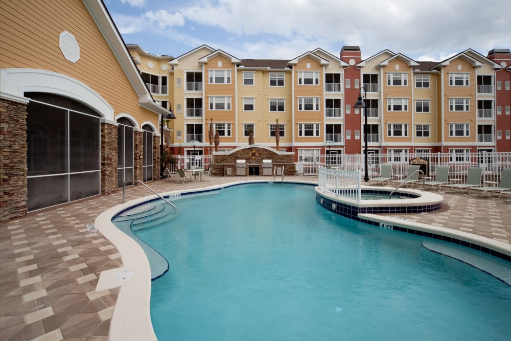 Swimming pool at Villa Grande on Saxon in Orange City, Florida