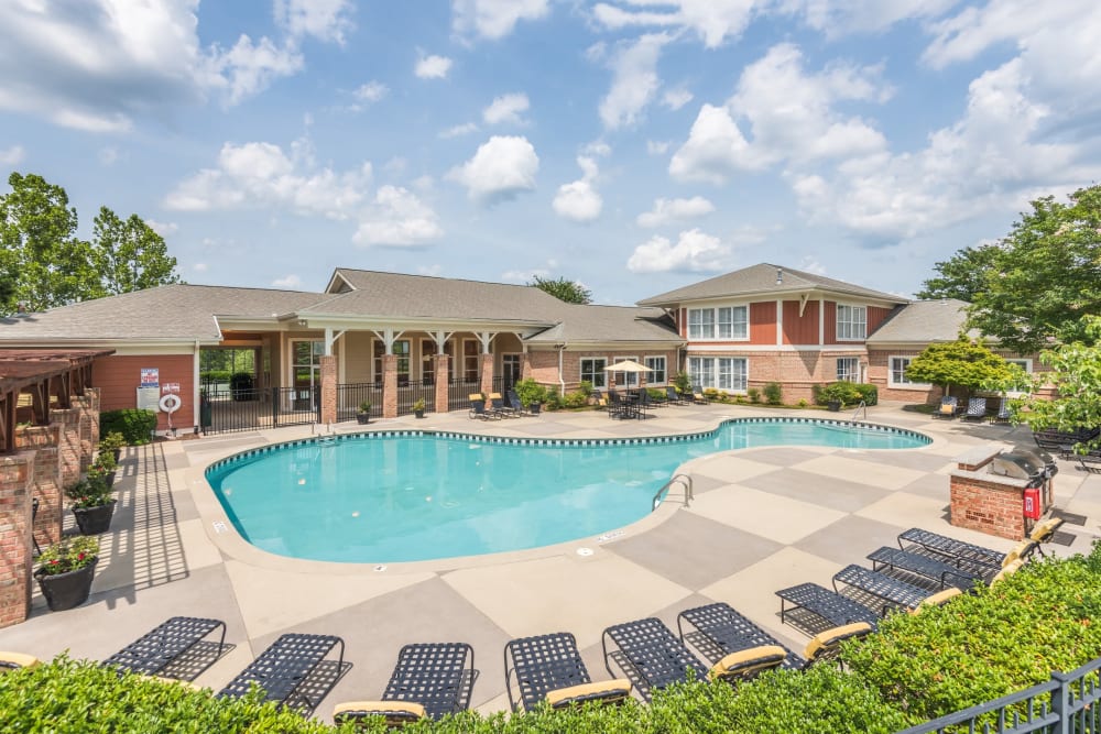 Gorgeous day at the swimming pool at 200 East in Durham, North Carolina