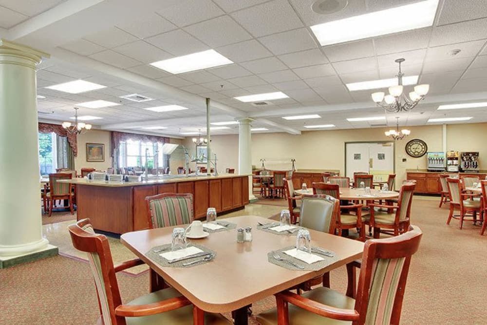 Buffet area of Keystone Villa at Douglassville's dining room in Douglassville, Pennsylvania