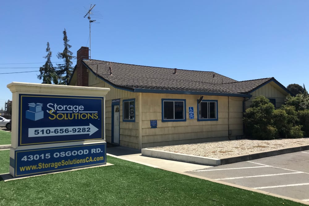 Store front at Storage Solutions in Fremont, California