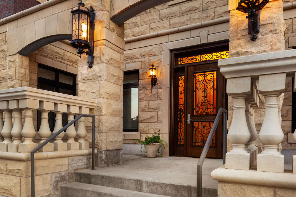 Front entrance at Keystone Apartments in Madison, Wisconsin