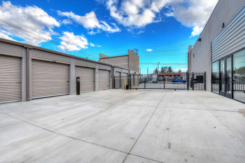 Gated entrance at My Self Storage Space in Brea, California