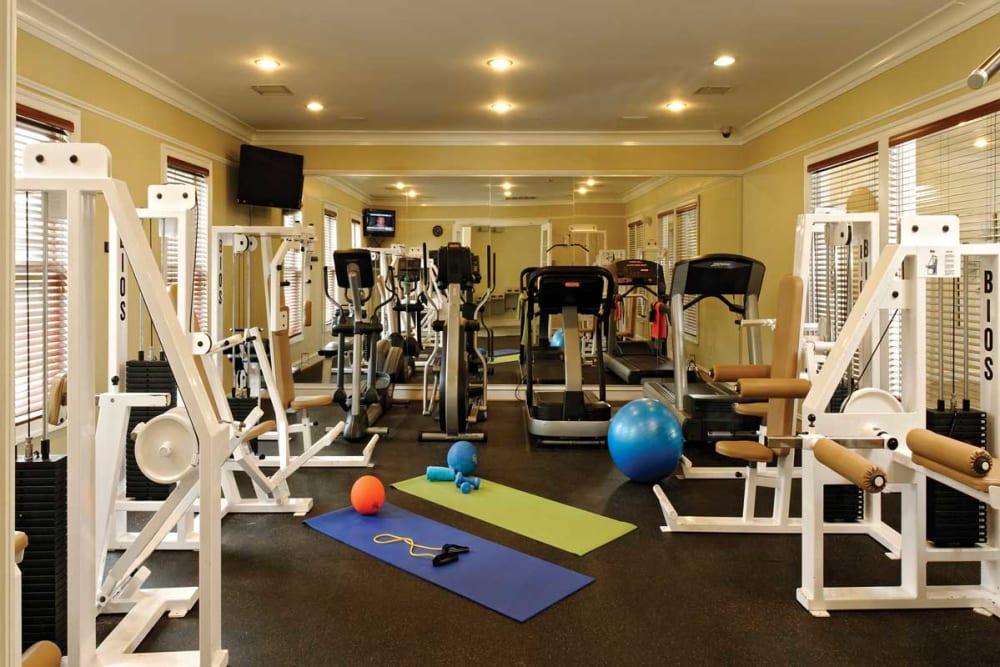 The Village at Potomac Falls Apartment Homes offers a fitness center in Sterling, Virginia