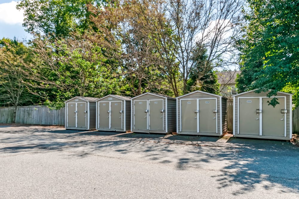 Storage sheds at The Vinings at Christiana in Newark, Delaware