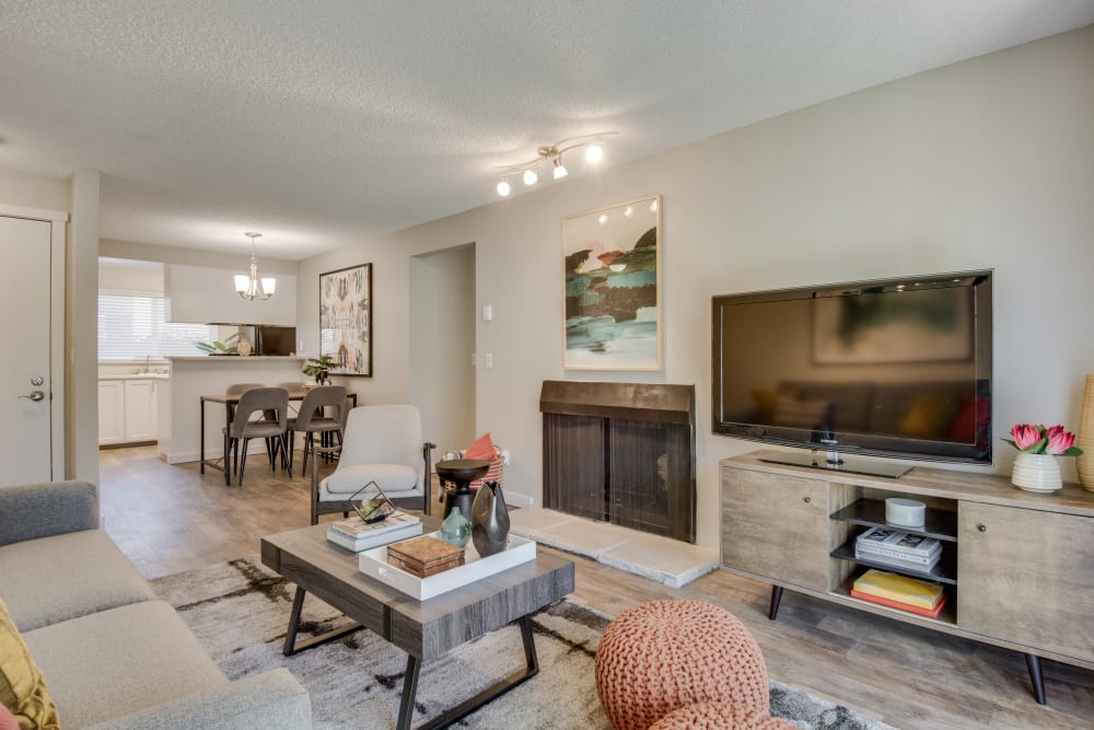 Enjoy a Beautiful Living Room at Copperstone Apartment Homes 