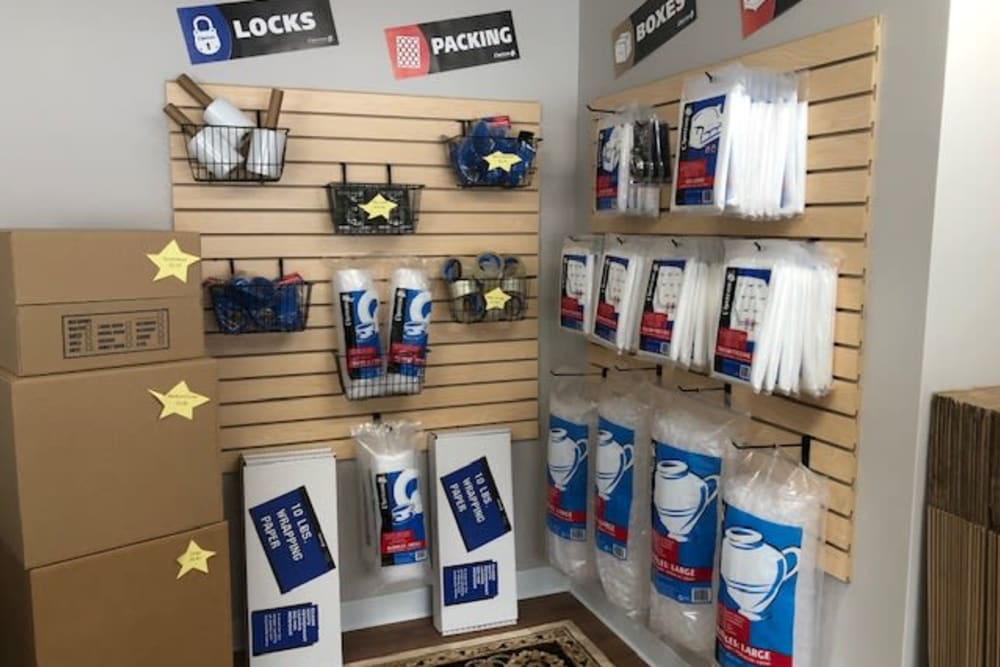 Moving and packing supplies at Safe Storage in Hollis, Maine