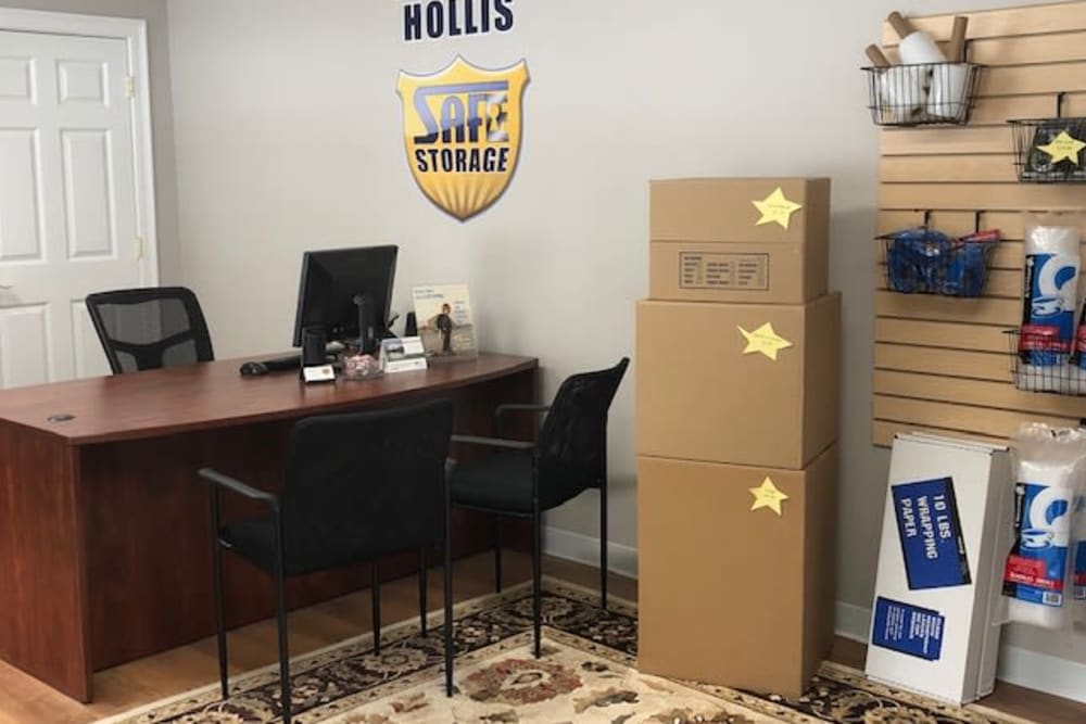 Moving supplies at Safe Storage in Hollis, Maine