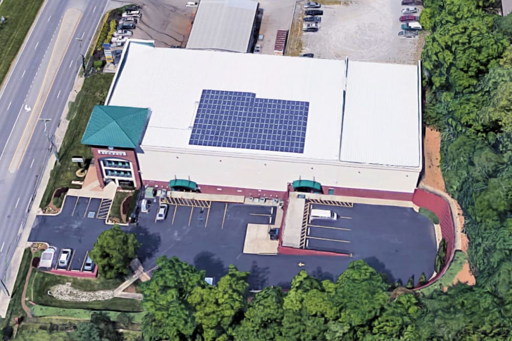 Aerial view of Mallory Station Storage in Brentwood, Tennessee