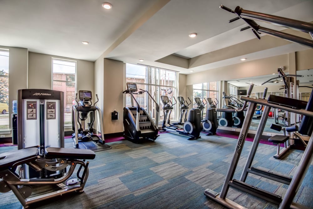 24-Hour fitness center at Mercury NoDa in Charlotte, North Carolina