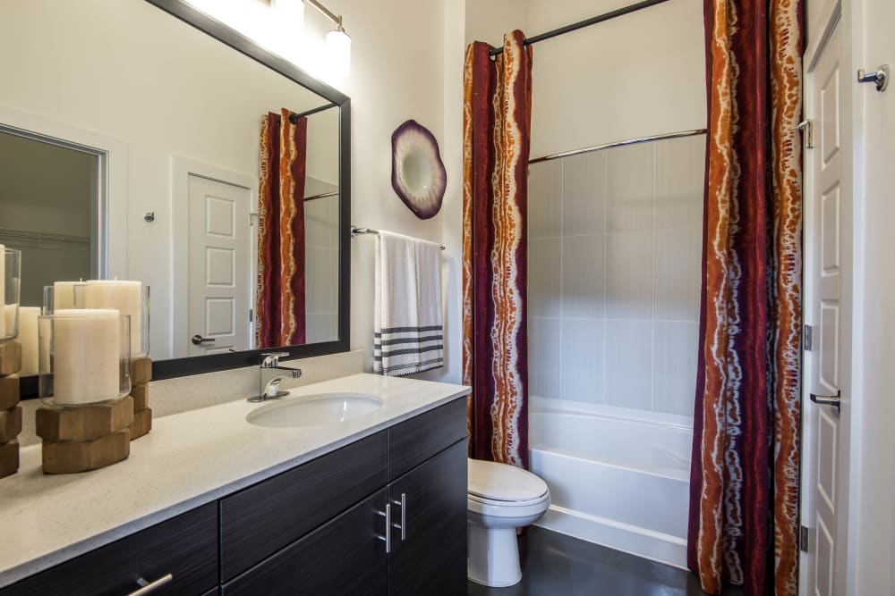 Spacious bathroom at Mercury NoDa in Charlotte, North Carolina