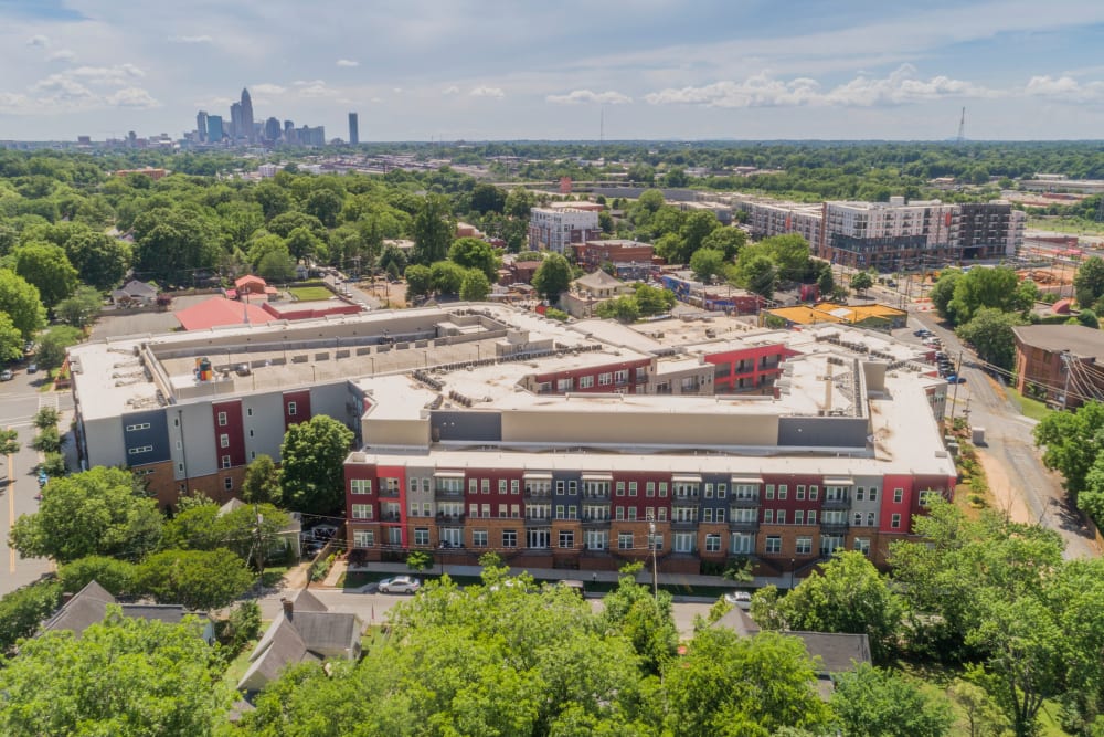 Aerial view of Mercury NoDa in Charlotte, North Carolina