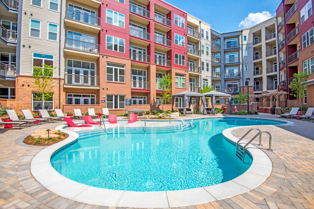 Saltwater pool at Mercury NoDa in Charlotte, North Carolina