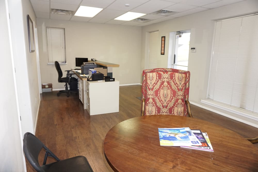 Office desk at Storage OK in Jenks, Oklahoma