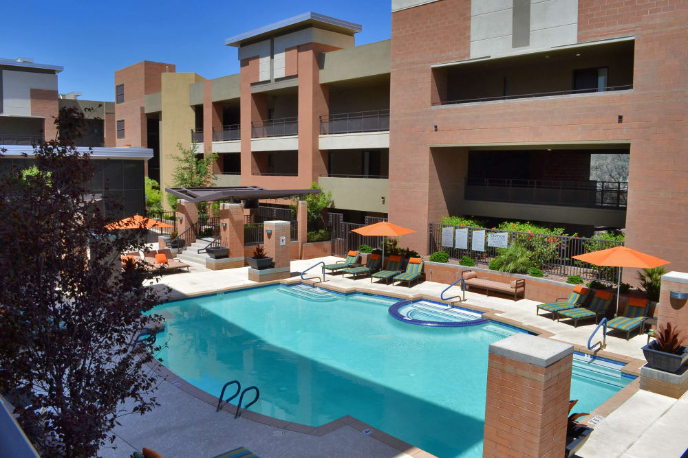 Outdoor pool at Ten Wine Lofts in Scottsdale, Arizona