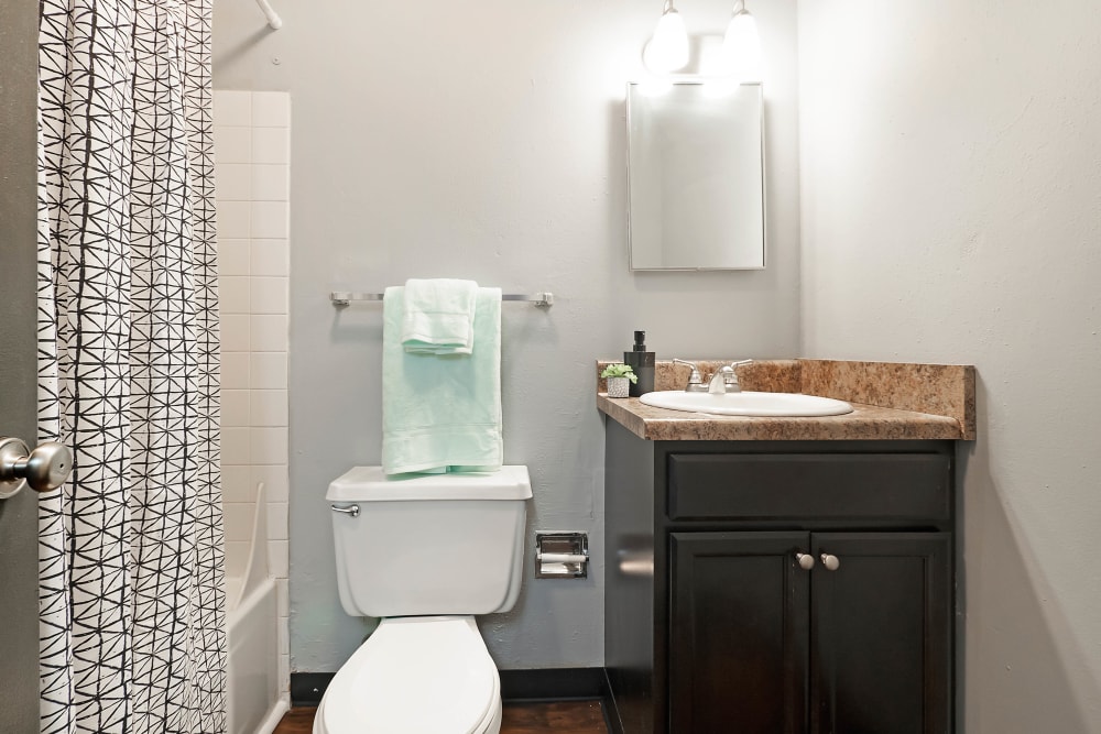 Private bathrooms at The Reserve at Red Bank Apartment Homes in Chattanooga, Tennessee. 