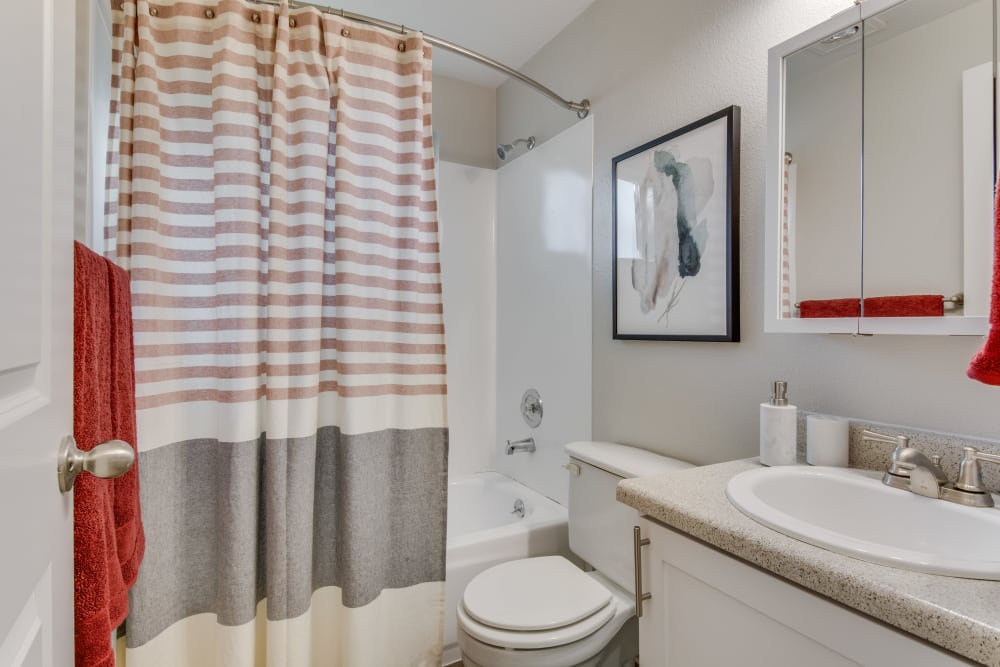 Bathroom at Copperstone Apartment Homes in Everett, Washington