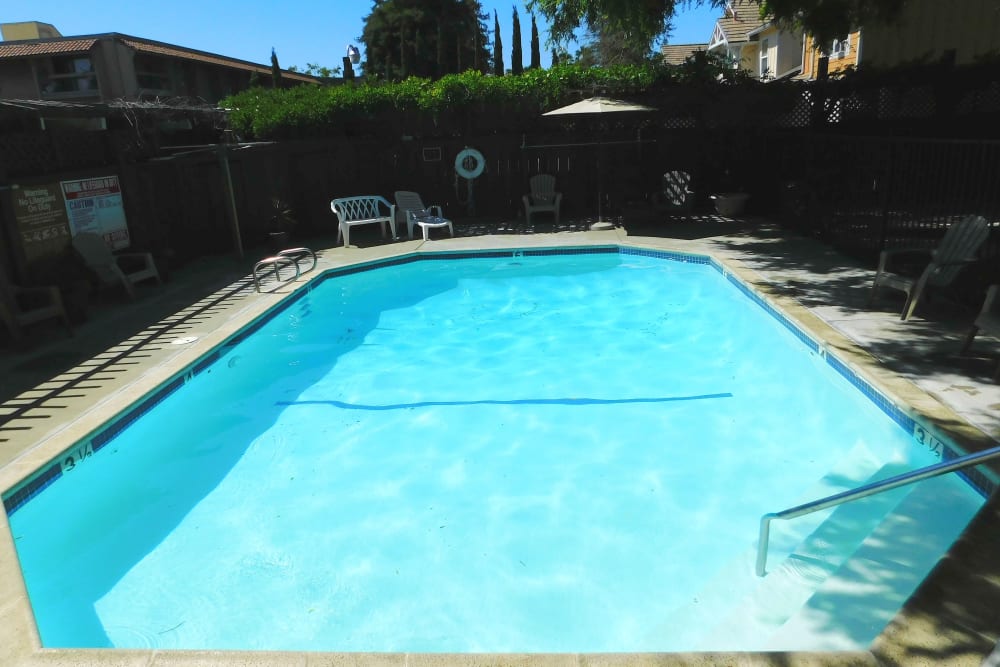 View of pool deck at Parkview in Concord, CA