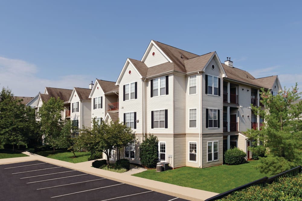 Exterior of The Village at Potomac Falls Apartment Homes in Sterling, Virginia