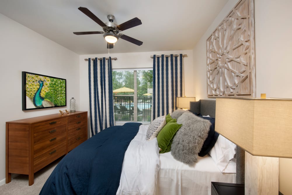Master bedroom with a view at City View Vinings in Atlanta, Georgia