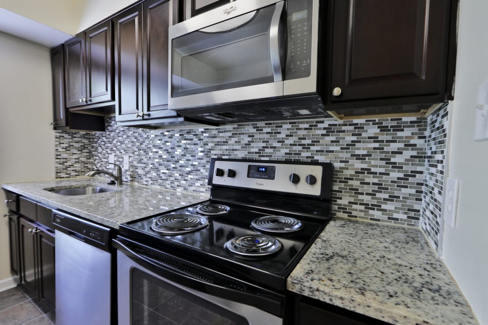 Kitchen at Villages at Montpelier Apartment Homes in Laurel, Maryland