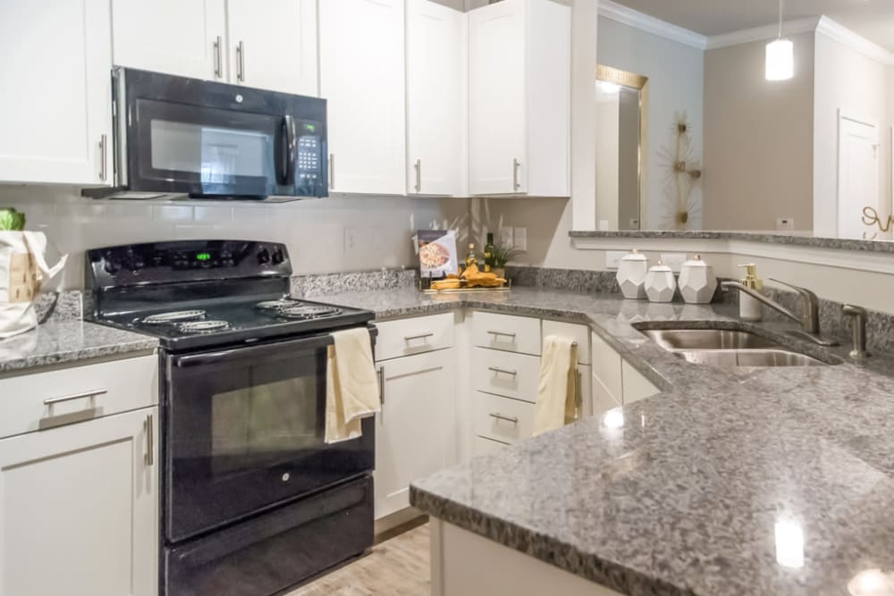 Fully equipped kitchen at Lullwater at Blair Stone in Tallahassee, Florida