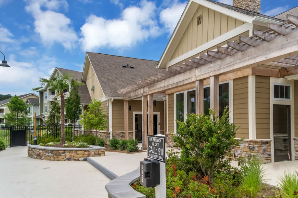 Exterior of Lullwater at Blair Stone's leasing office in Tallahassee, Florida