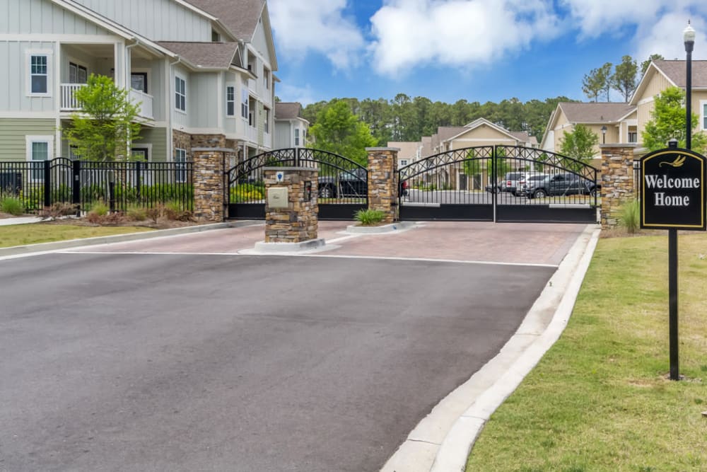 Gated entrance to Lullwater at Blair Stone in Tallahassee, Florida