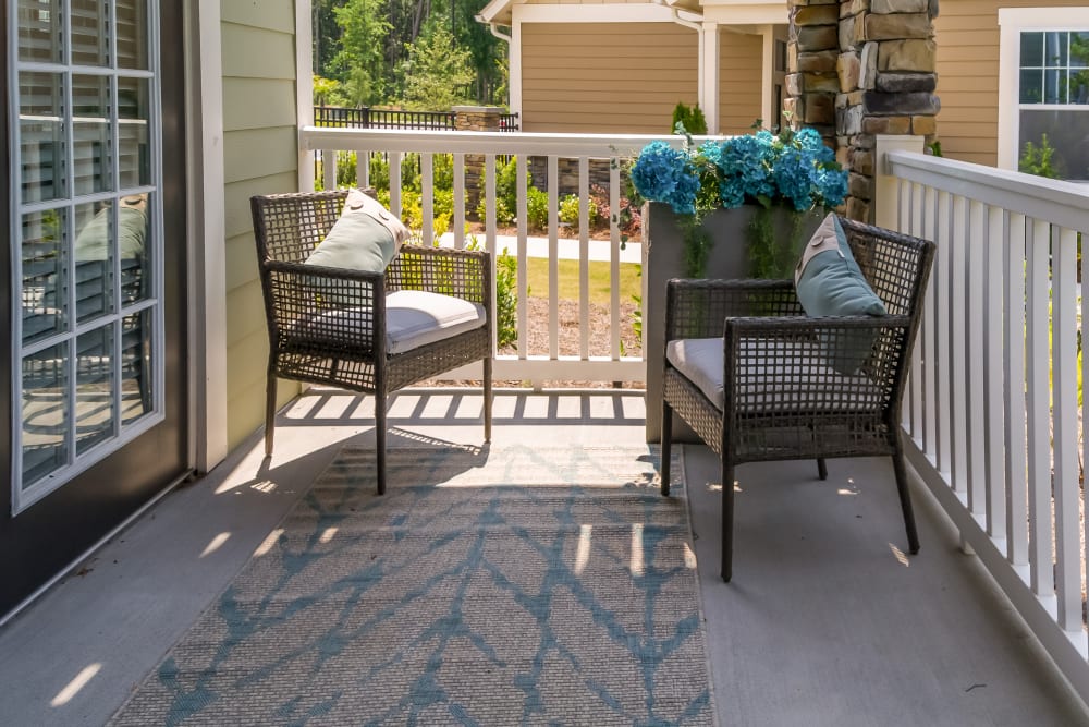 Private patio at Lullwater at Blair Stone in Tallahassee, Florida
