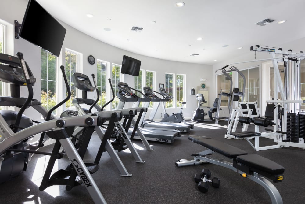 Resort style fitness center at One Pearl Place