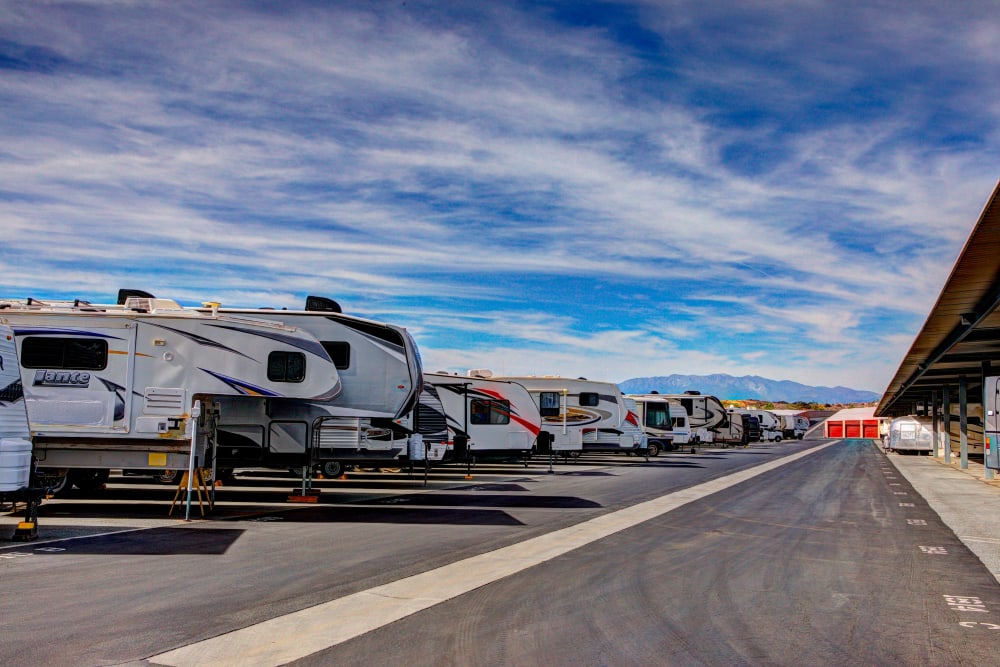 RV storage at Storage Solutions in Beaumont, California