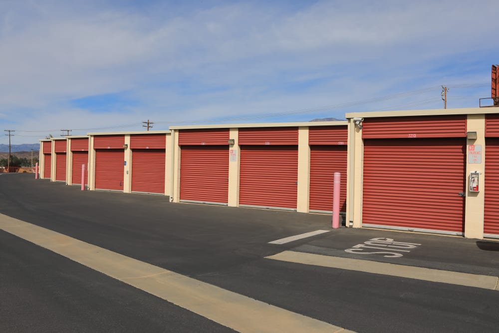 Small and large storage units at Storage Solutions in Beaumont, California