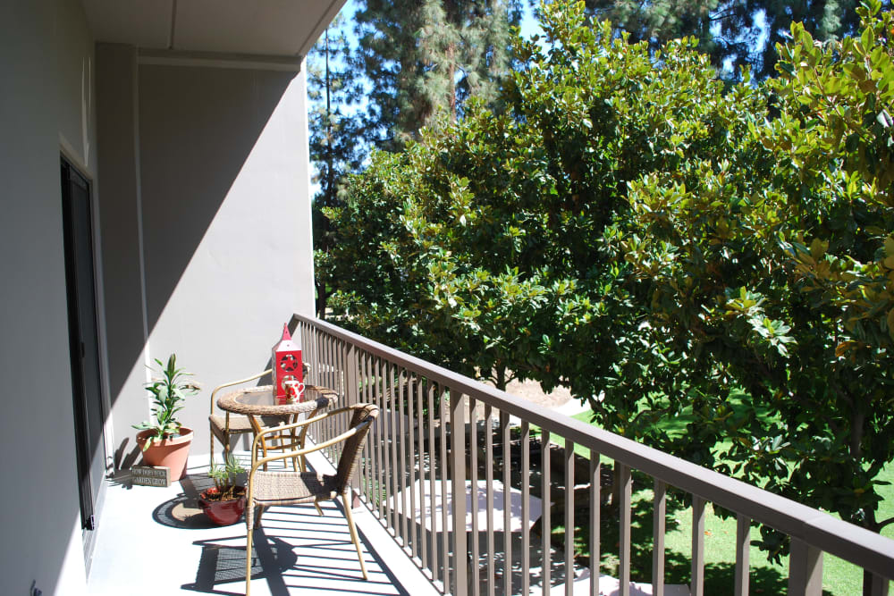 Private balcony at Pasadena Highlands in Pasadena, California