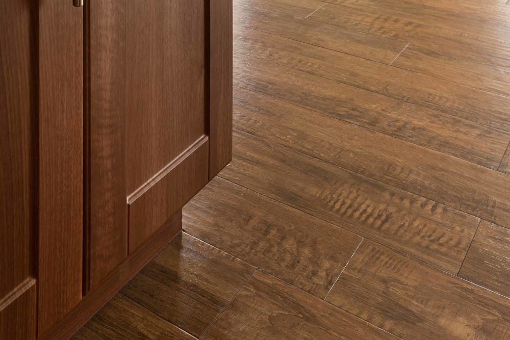 Wood style floors in select homes at San Hacienda in Chandler, Arizona