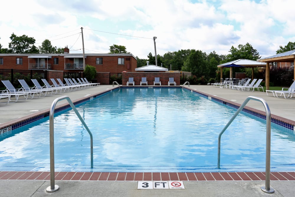 Swimming pool with sundeck at Colony Club in Bedford, Ohio. 