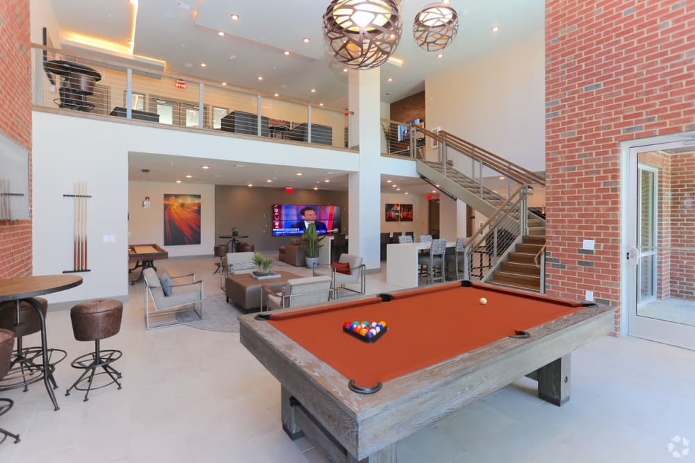 Community pool table at The District at Windy Hill in Atlanta, Georgia