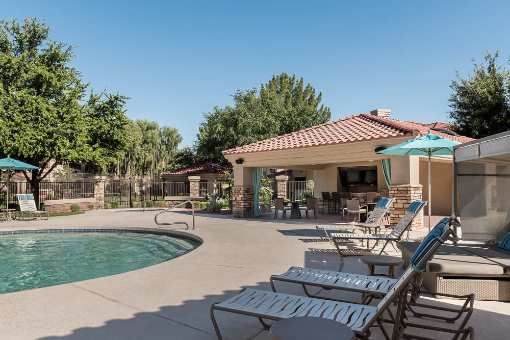 Beautiful swimming pool at San Cervantes in Chandler, Arizona