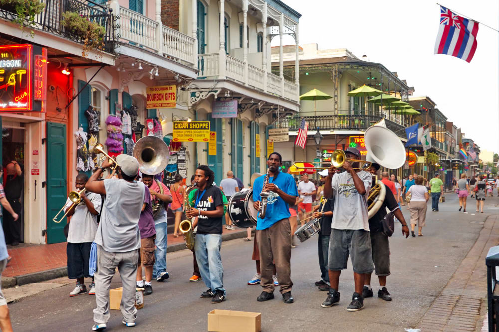 Live music near Canal1535 in New Orleans, Louisiana.