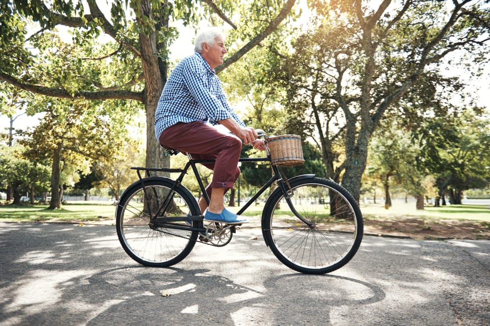 Resident riding a bike in Granite Bay, California near WellQuest of Granite Bay