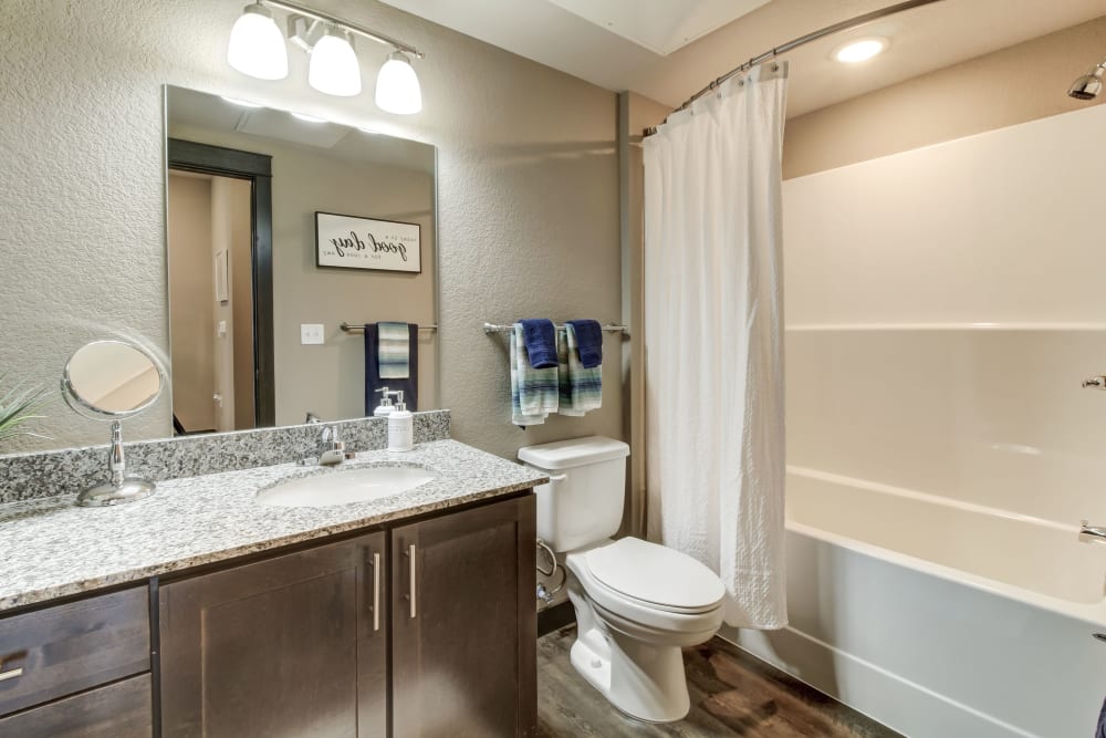 Beautiful Bathroom at Timnath Trail at Riverbend Apartment Homes in Timnath, Colorado