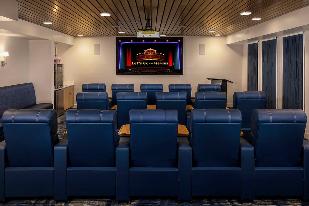 Movie theater at Clearwater at Rancharrah in Reno, Nevada