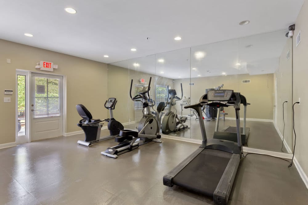 Fitness center with modern equipment at Austell Village Apartment Homes in Austell, Georgia