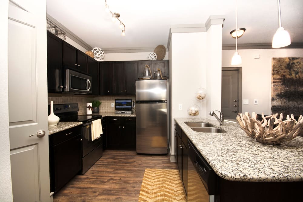Kitchen layout at The Sovereign in Fort Worth, Texas