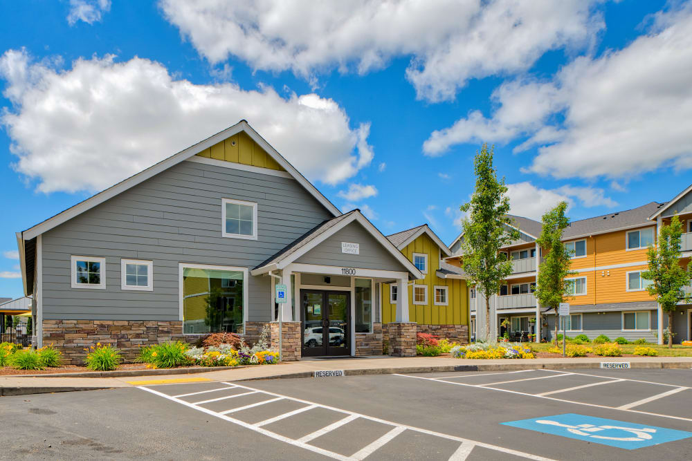 Exterior of the Rental Office Rock Creek Commons in Vancouver, Washington