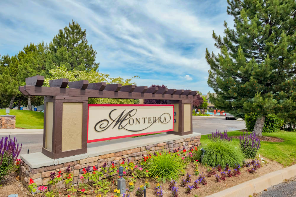 Entry Signage at Monterra Townhomes in Boise, ID