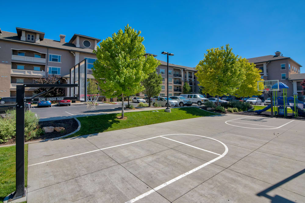Onsite basketball court at Meadowbrook Station Apartments in Salt Lake City, Utah