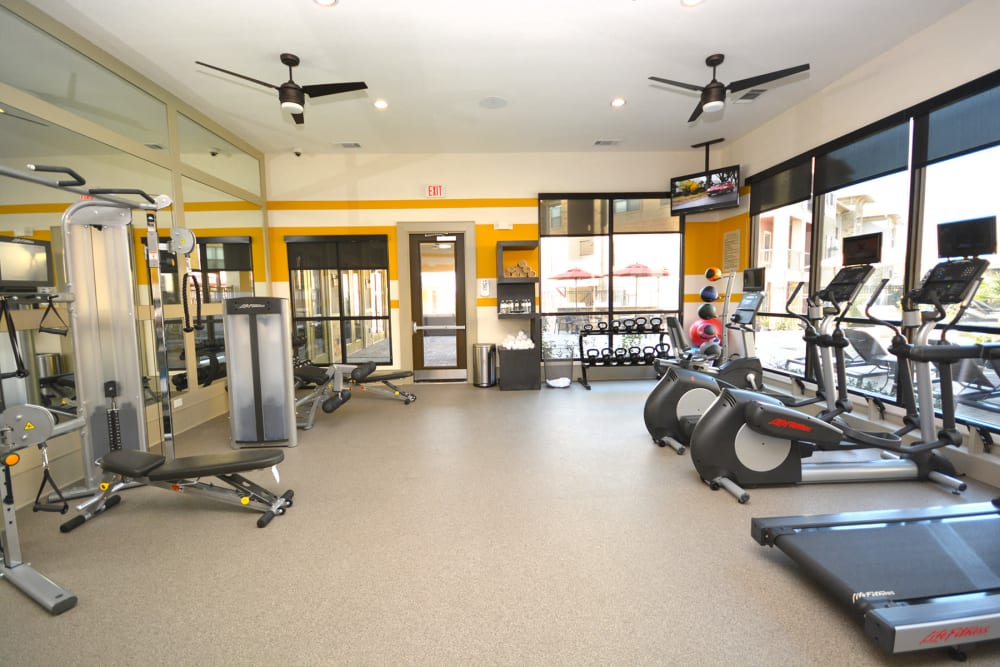 Fitness center at The Sovereign in Fort Worth, Texas
