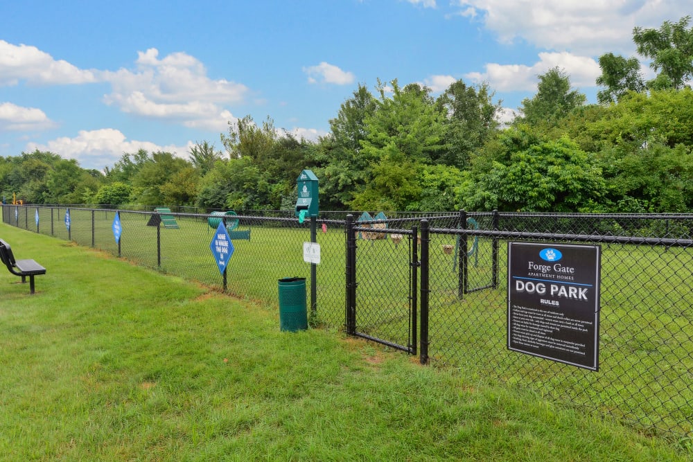 Offleash dog park at Forge Gate Apartment Homes in Lansdale, Pennsylvania