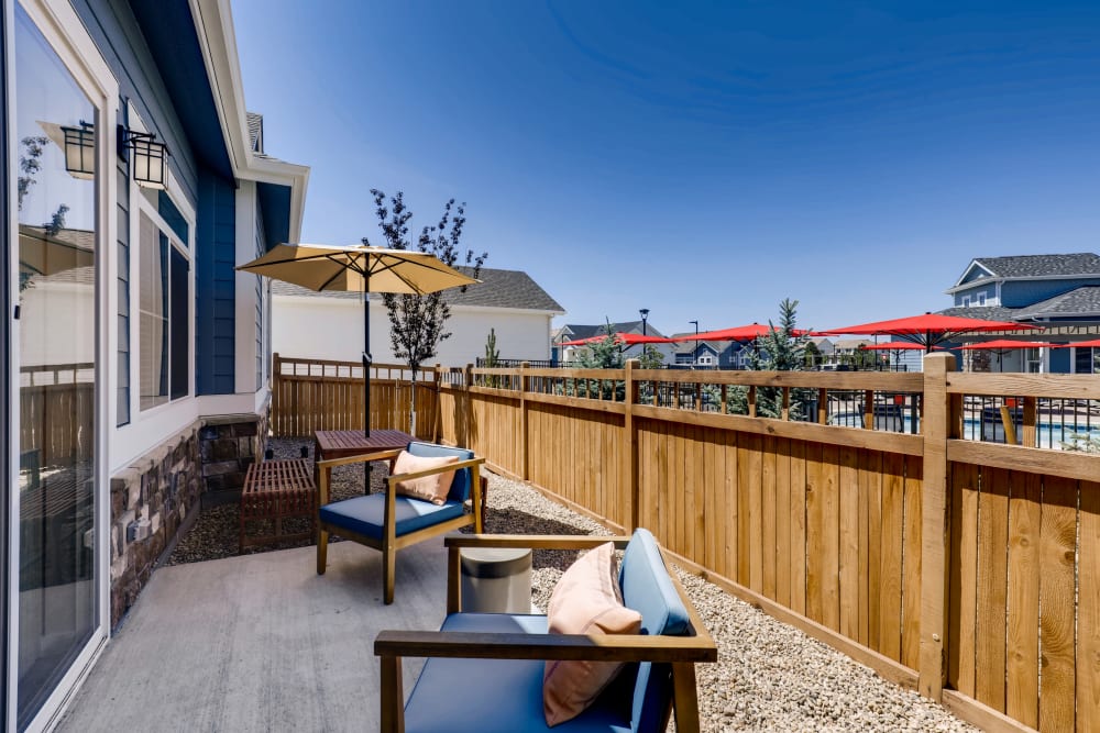 Outdoor furniture at Avilla Buffalo Run in Commerce City, Colorado