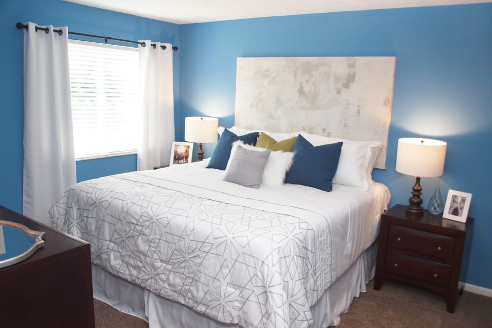 Comfortable bedroom at Fox Chase South in Southgate, Kentucky