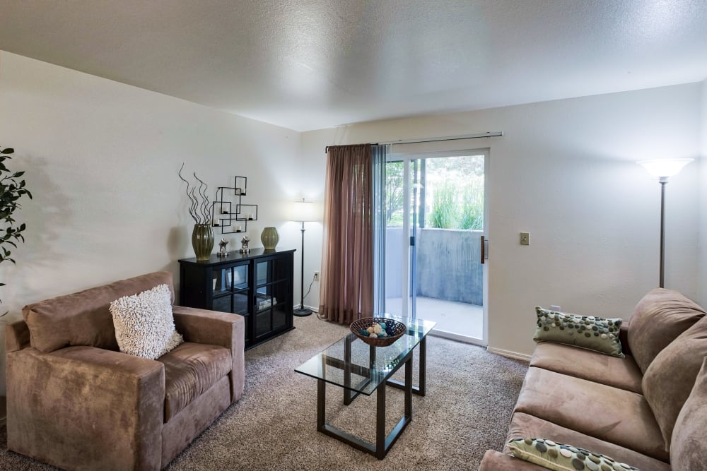 Spacious Living Room at Arbor Crossing Apartments in Boise, Idaho
